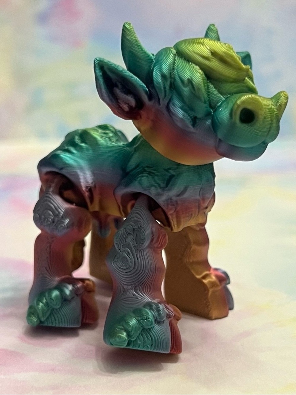 Shiny Rainbow Flexi-3D Fidget
Printed Articulated Highland
Cow